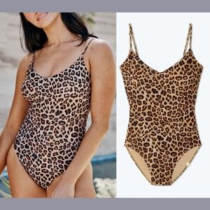 NWT Summersalt [ 14 ] The Marina One Piece‎ Swimsuit in Leopard